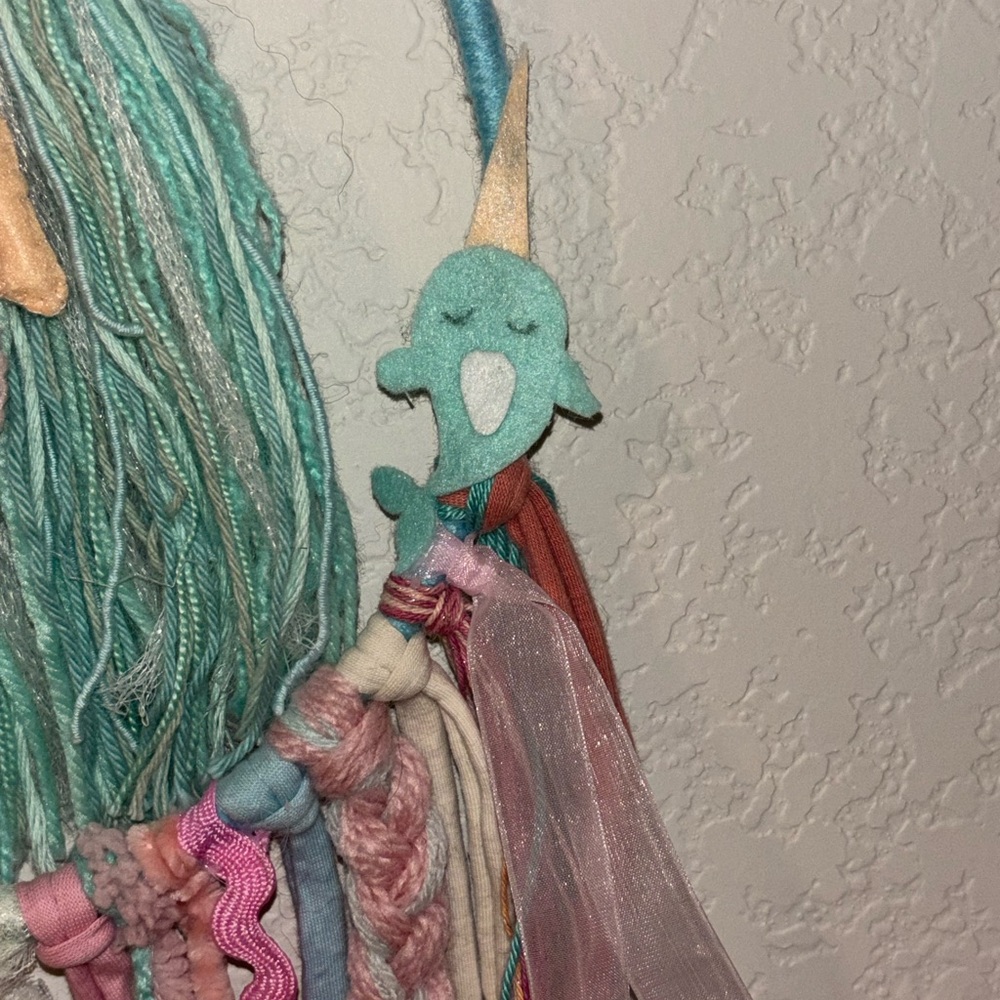 Handmade Mermaid Dreamcatcher with Pastel Colors - Picture 4 of 5